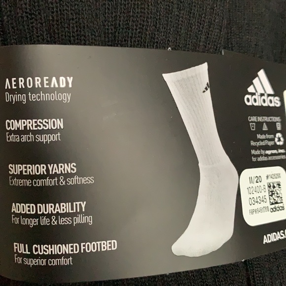 6 pairs socks set Adidas Cushioned Crew - Picture 13 of 15